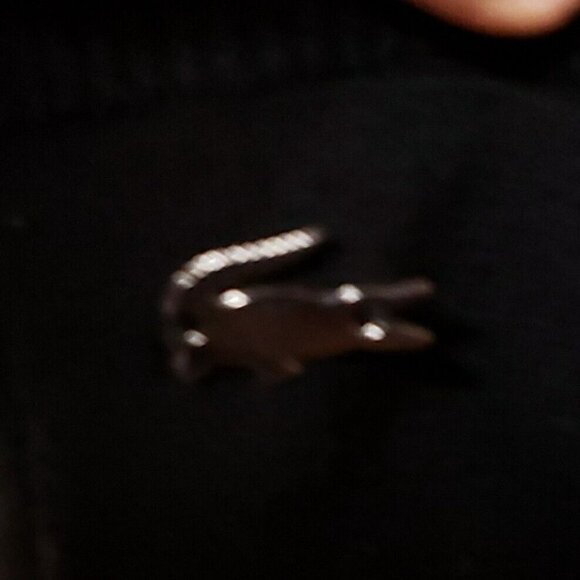 Lacoste Womens Black Lightweight V Neck Sweater XS - Picture 5 of 9